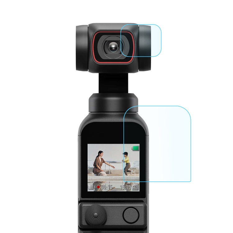 PULUZ 9H 2.5D HD Tempered Glass Lens Protector + Screen Film for DJI OSMO Pocket 2, For DJI OSMO Pocket 2